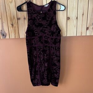 Free People Intimately Velour & Mesh Mini Dress